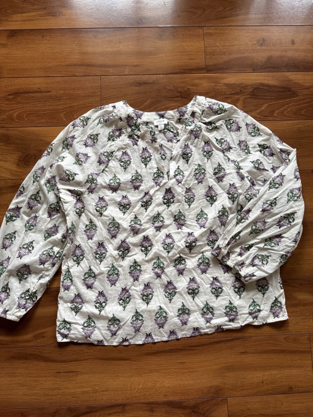 J.Crew Block print Blouse L